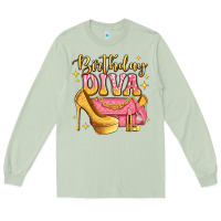 Matcha birthday diva pink and gold glitter Long Sleeve Tee - LillyAllenDesigns