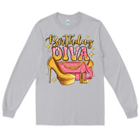 Birthday Diva Pink And Gold Glitter Long Sleeve Tee | Teevron