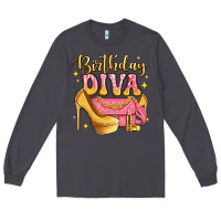 Smoke birthday diva pink and gold glitter Long Sleeve Tee - LillyAllenDesigns