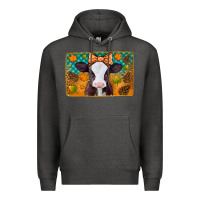 Charcoal Heather autumn baby cow Premium Hoodie - Jasminsmagicworld