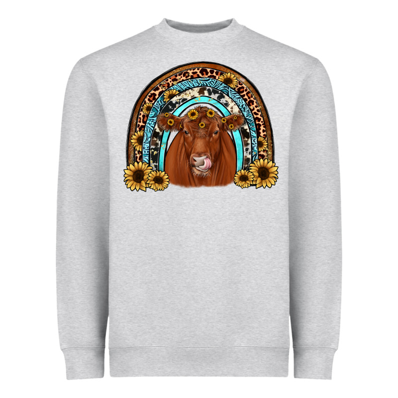 Red Angus Rainbow Heavyweight Sweatshirt by JahusDesignShop | Teevron