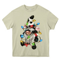 Mossy christmas cow gnome Heavy Core Tee - CowGirlArtShop