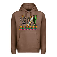 Chestnut i am not a hugger Premium Hoodie - CowhideDigitalArt