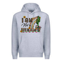 Heather Grey i am not a hugger Premium Hoodie - CowhideDigitalArt