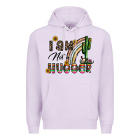 Lilac i am not a hugger Premium Hoodie - CowhideDigitalArt