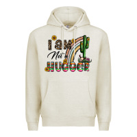Oatmeal Heather i am not a hugger Premium Hoodie - CowhideDigitalArt