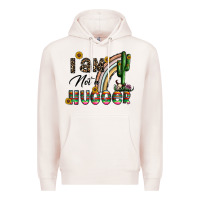 Pale Pink i am not a hugger Premium Hoodie - CowhideDigitalArt