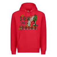 Red i am not a hugger Premium Hoodie - CowhideDigitalArt