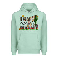 Seafoam i am not a hugger Premium Hoodie - CowhideDigitalArt