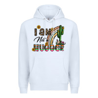 White i am not a hugger Premium Hoodie - CowhideDigitalArt