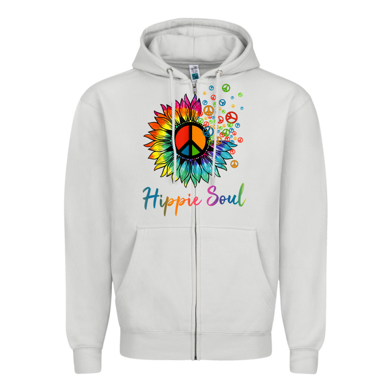 Daisy Peace Sign Hippie Soul Retro Hippie Flower Lovers T Shirt Zipper Hoodie by baoMotion | Teevron