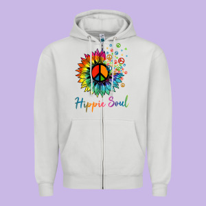 Daisy Peace Sign Hippie Soul Retro Hippie Flower Lovers T Shirt Zipper Hoodie Designed By Baomotion