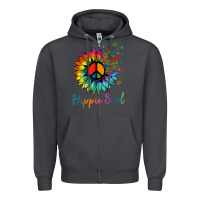 Smoke daisy peace sign hippie soul retro hippie flower lovers t shirt Zipper Hoodie - baoMotion
