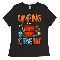 Black camping crew camper coffee mug Ladies Tee - FaDigitalArtStudio