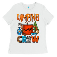White camping crew camper coffee mug Ladies Tee - FaDigitalArtStudio