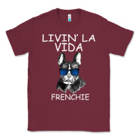 Burgundy Livin' la vida Frenchie Classic Tee - Bettercallsaul