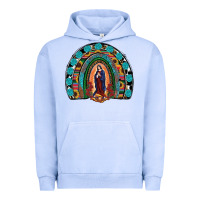 Pigment Grape Ice Lady Of Guadalupe Rainbow Urban Hoodie - RanaPortraitStore