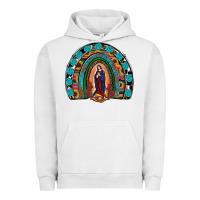Pigment Lunar Rock Lady Of Guadalupe Rainbow Urban Hoodie - RanaPortraitStore