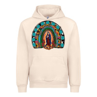 Sandshell Lady Of Guadalupe Rainbow Urban Hoodie - RanaPortraitStore