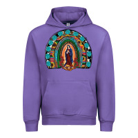 Tulip Lady Of Guadalupe Rainbow Urban Hoodie - RanaPortraitStore