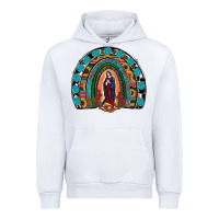 White Lady Of Guadalupe Rainbow Urban Hoodie - RanaPortraitStore