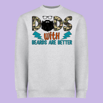 Dads With Beards Are Better Heavyweight Sweatshirt Designed By Jahusdesignshop