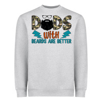 Heather Grey dads with beards are better Heavyweight Sweatshirt - JahusDesignShop