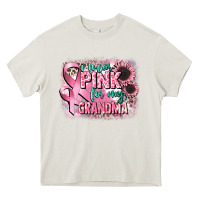 Cream i wear pink for my grandma Heavy Core Tee - CowGirlArtShop