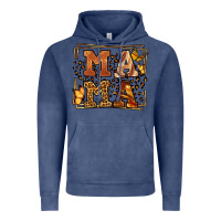 Vintage Denim Melanin leopard frame mama Mother's Day Vintage Hoodie - LillyAllenDesigns
