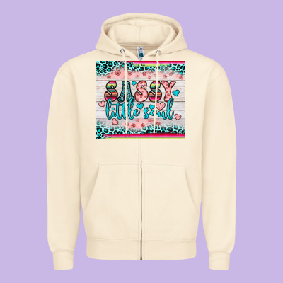 Sassy Little Soul Zipper Hoodie Designed By Jahusdesignshop