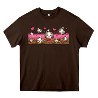 Chocolate Brown shih tzu dogs libbey glass Heavy Core Tee - Jasminsmagicworld