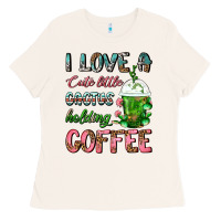 Bone I Love A Cute Little Cactus Holding Coffee Ladies Tee - FaDigitalArtStudio