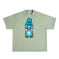 Oil Green winter gnome with snowflake Urban Heavy Tee - BundleAndBundleShop