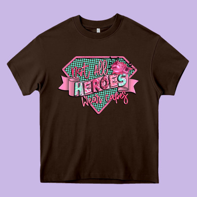 Not All Heroes Wear Capes Heavy Core Tee Designed By Cowgirlartshop