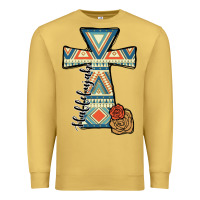 Antique Gold halleluljah aztec cross Premium Sweatshirt - JahusDesignShop