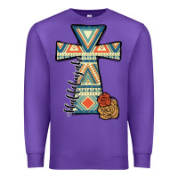Purple halleluljah aztec cross Premium Sweatshirt - JahusDesignShop