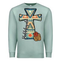 Seafoam halleluljah aztec cross Premium Sweatshirt - JahusDesignShop