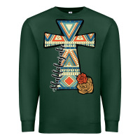 Sports Green halleluljah aztec cross Premium Sweatshirt - JahusDesignShop