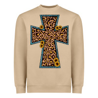Mushroom leopard sunflower cross Heavyweight Sweatshirt - JahusDesignShop