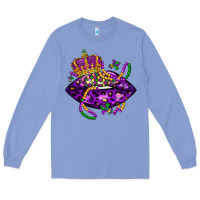 Colony Blue mardi gras lips Long Sleeve Tee - LillyAllenDesigns