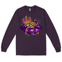 Plum mardi gras lips Long Sleeve Tee - LillyAllenDesigns