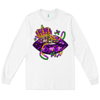White mardi gras lips Long Sleeve Tee - LillyAllenDesigns