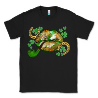 Black St. Patrick's Day lips Classic Tee - CowGirlArtShop