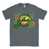 Charcoal Heather St. Patrick's Day lips Classic Tee - CowGirlArtShop