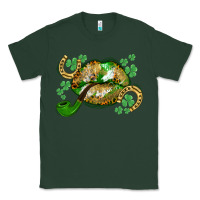 Sports Green St. Patrick's Day lips Classic Tee - CowGirlArtShop