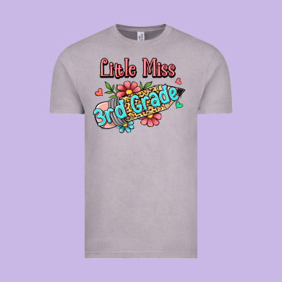 Little Miss Third Grade Vintage Tee Designed By Ranaportraitstore