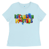 Baby Blue Inclusion matters Ladies Tee - FaDigitalArtStudio
