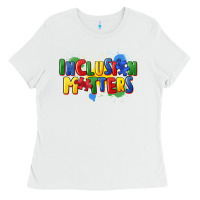 White Inclusion matters Ladies Tee - FaDigitalArtStudio