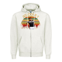 Oatmeal Heather just look at it vintage funny for men women and family t shirt Zipper Hoodie - baoMotion