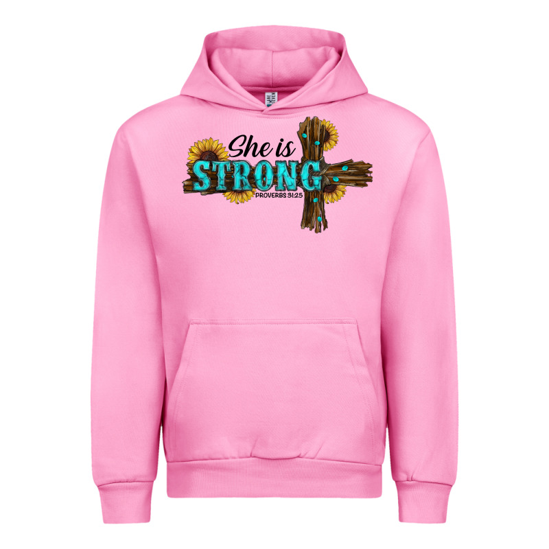 She Is Strong Western Cross Urban Hoodie by RanaPortraitStore | Teevron